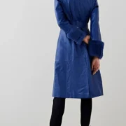 ladies long sheepskin coat