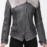 ladies short sheepskin jacket