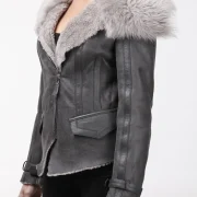 ladies short sheepskin jacket