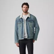 Levis Sheepskin Denim Jacket Mens