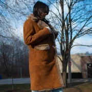 long shearling jacket