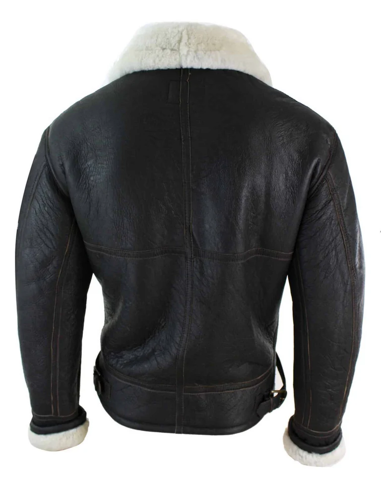 Mens Leather Jacket With Sheepskin Lining