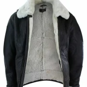 mens leather jacket with sheepskin lining