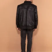 mens sheepskin biker jacket