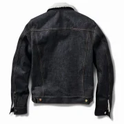 mens sheepskin lined denim jacket