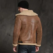 mens short sheepskin jacket