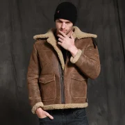 mens short sheepskin jacket