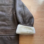 mens vintage suede sheepskin coat