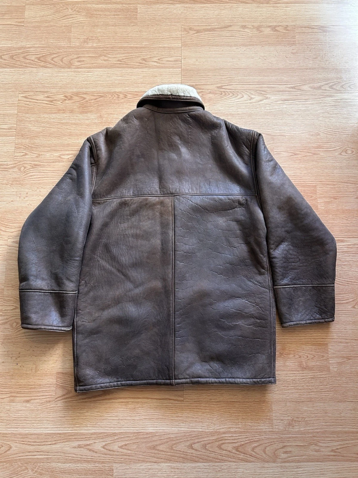 mens vintage suede sheepskin coat