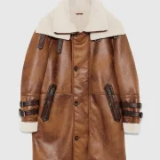mens zara sheepskin coat