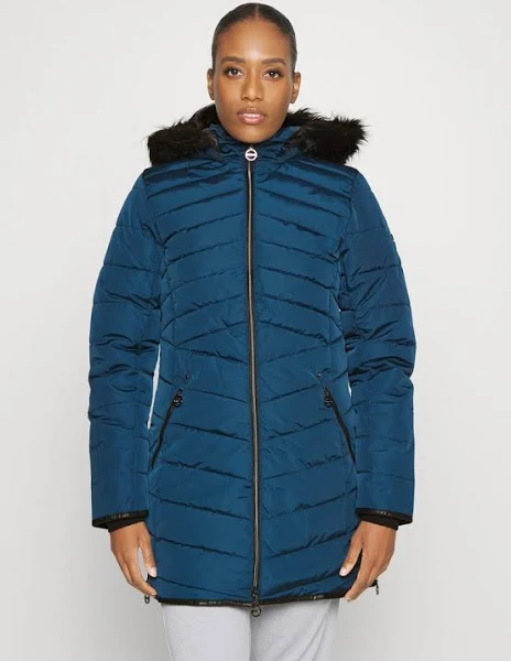 navy blue sheepskin coat