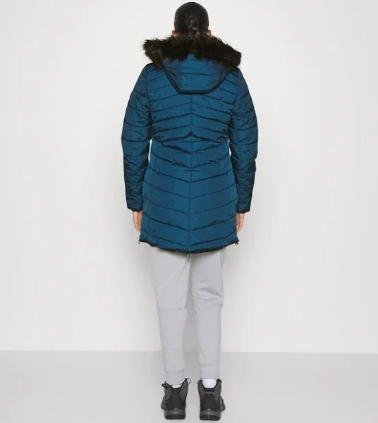 navy blue sheepskin coat