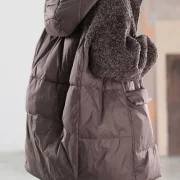 Oversized sheepskin coat