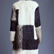 patchwork sheepskin coat