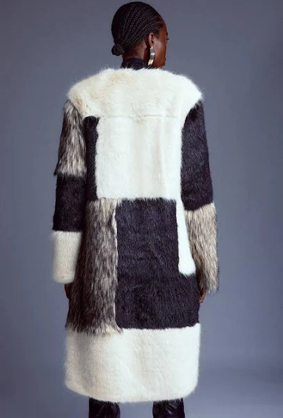 Patchwork Sheepskin Coat