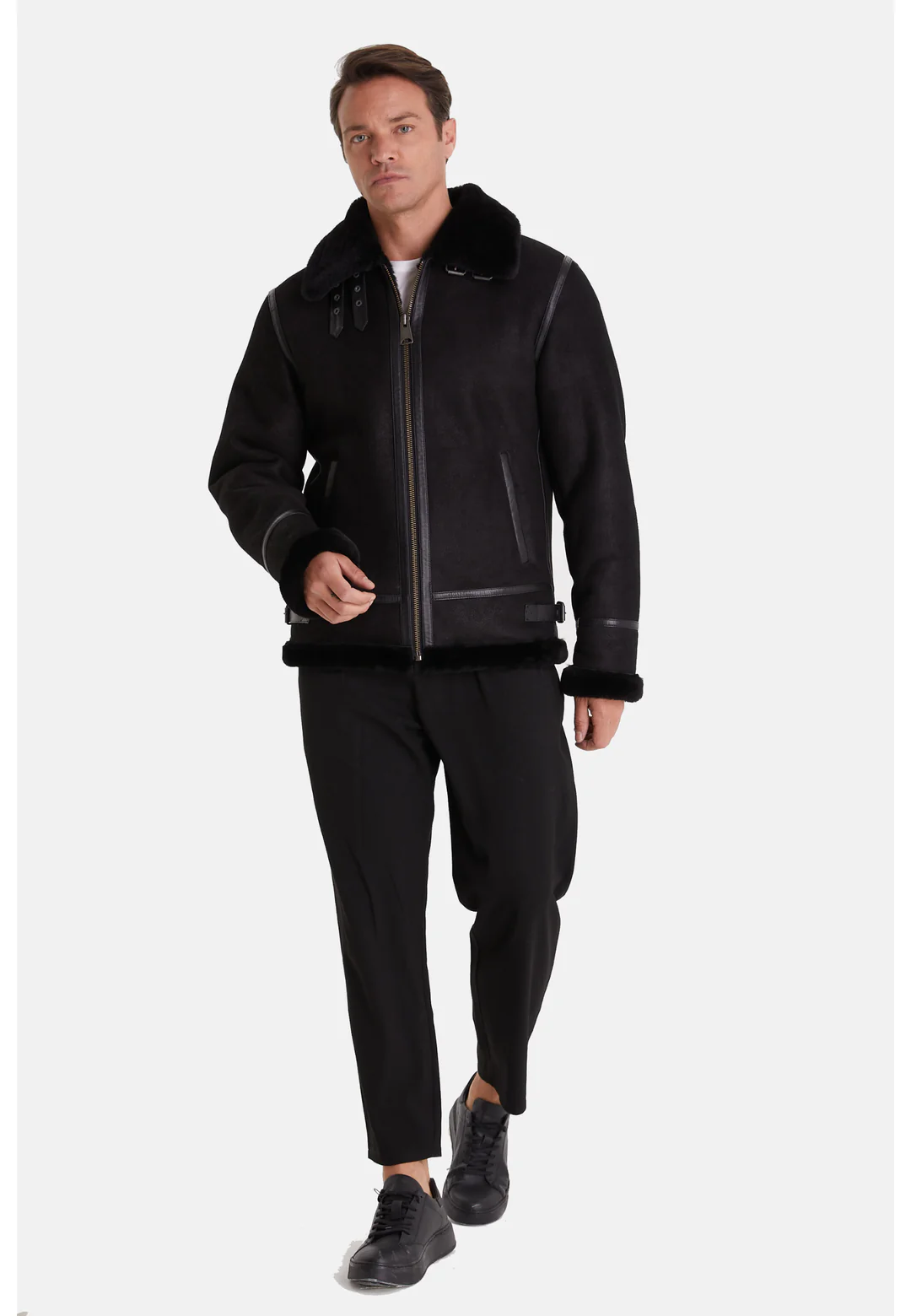 Shearling Aviator Jacket Mens