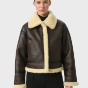 shearling sheepskin leather jacket