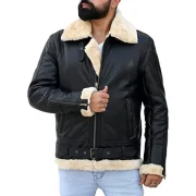sheepskin b-3 bomber jacket