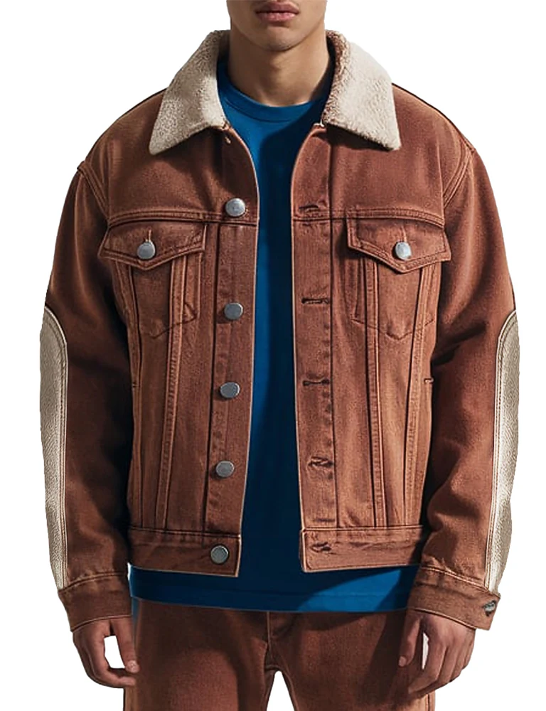 sheepskin jean jacket mens