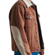 sheepskin jean jacket mens