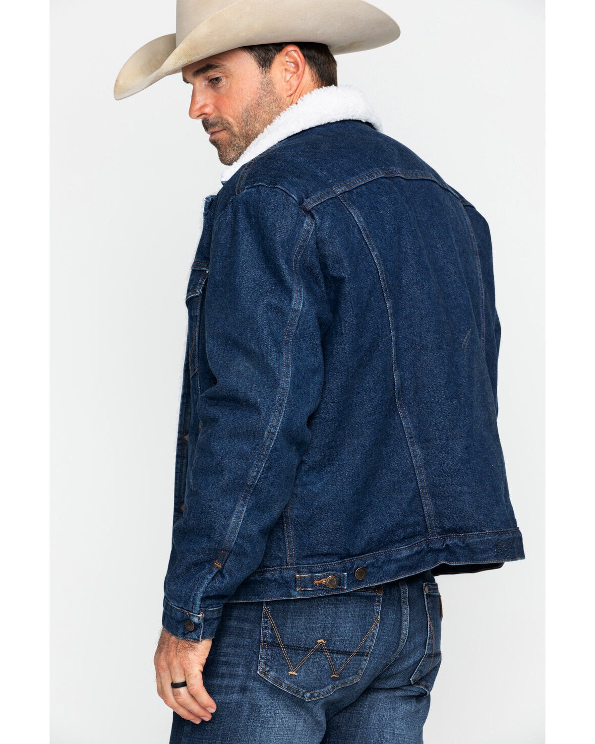 sheepskin lined jean jacket