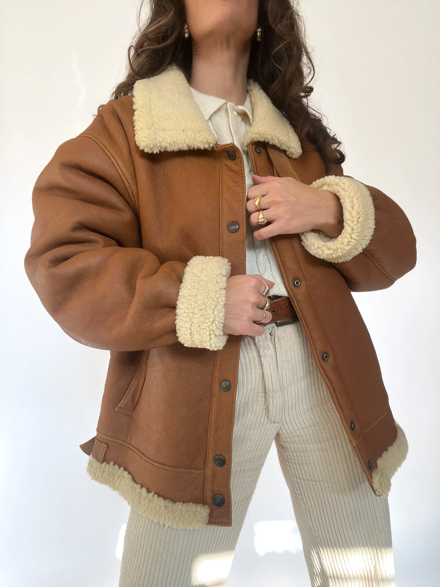 Vintage Sheepskin Jacket Womens
