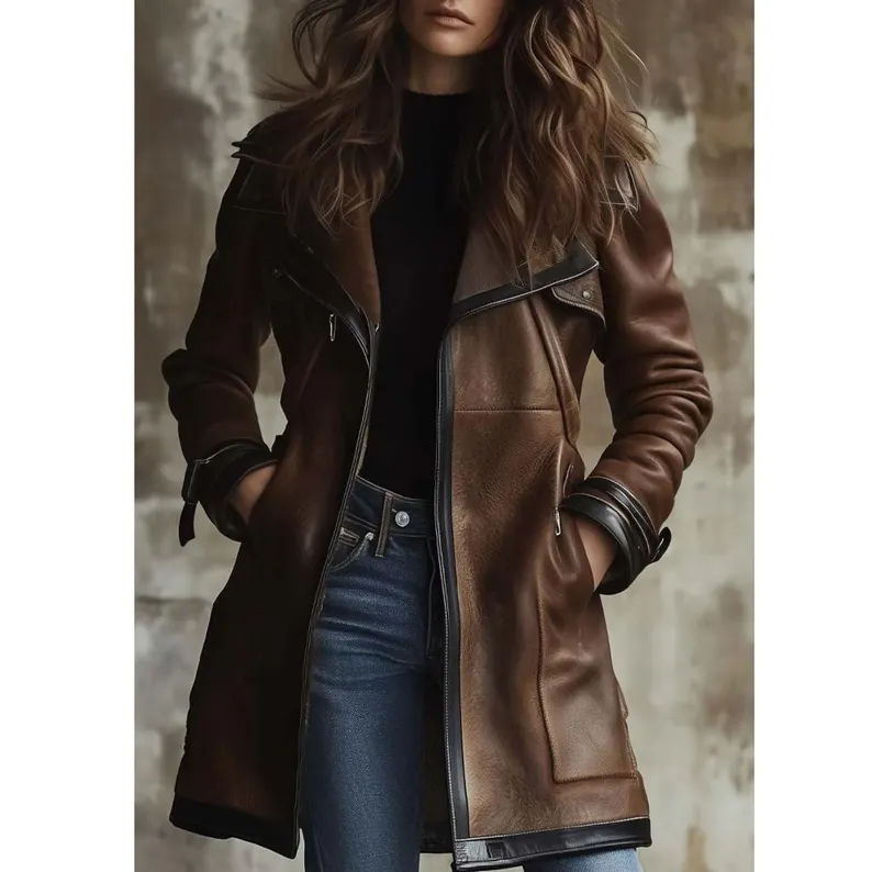 womens leather sheepskin coats