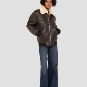 Womens Sheepskin Aviator Jacket