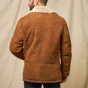 Brown Dark Sheepskin Jacket Mens