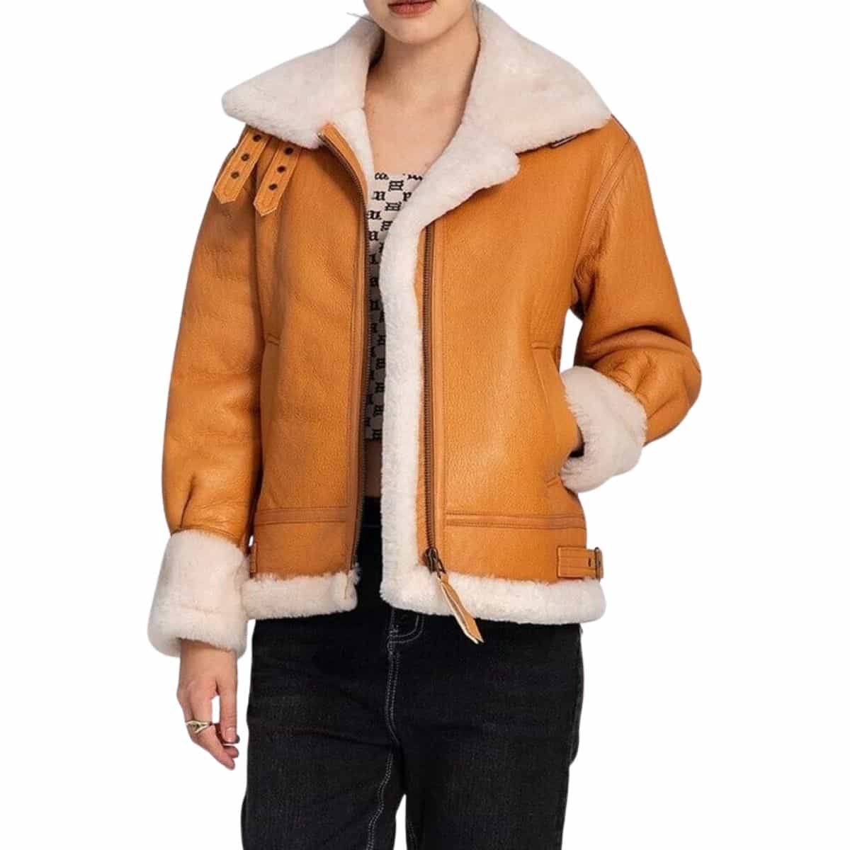 Brown Sheepskin Jacket Women