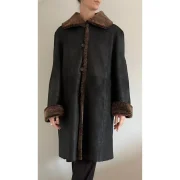 Burberry Prorsum Sheepskin Shearling Pea Coat