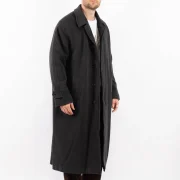 Caine Leather Men's Black Sheepskin Duffle Coat Chambercombe