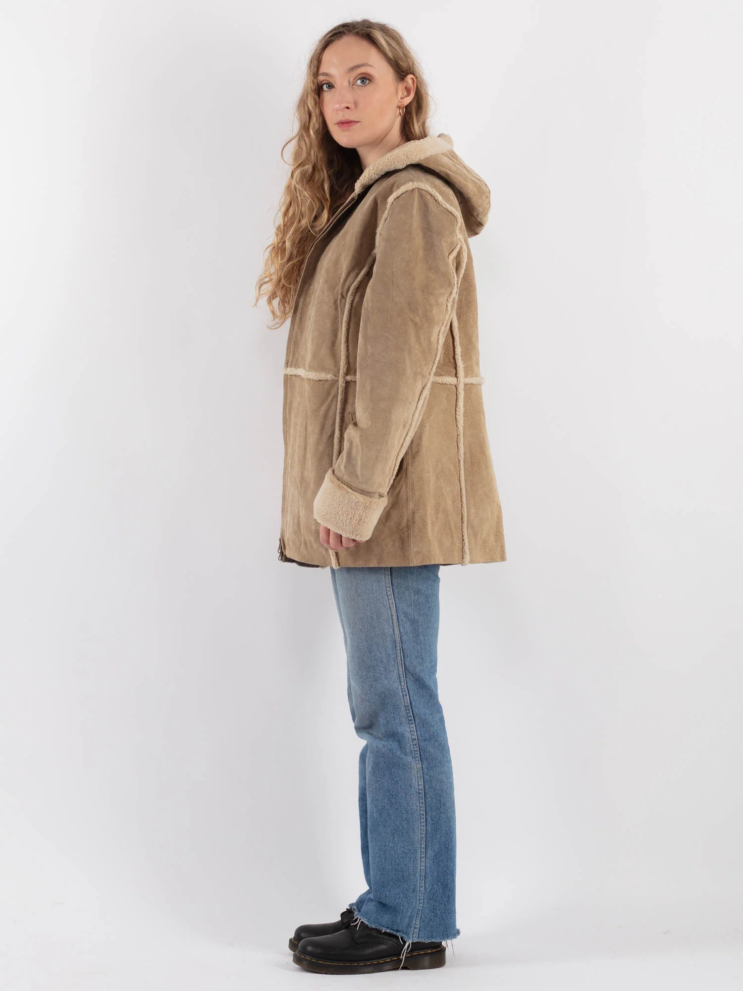 Canvas Sheepskin Coat