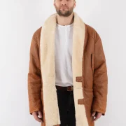 Classic Sheepskin Coat In Tan Men
