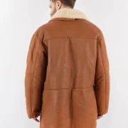 Classic Sheepskin Coat In Tan Men