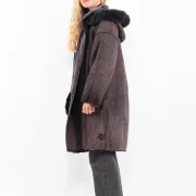 Coat Sheepskin Womens Hoodie