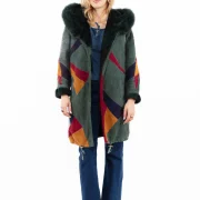 Colorful Sheepskin Coat