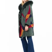 Colorful Sheepskin Coat