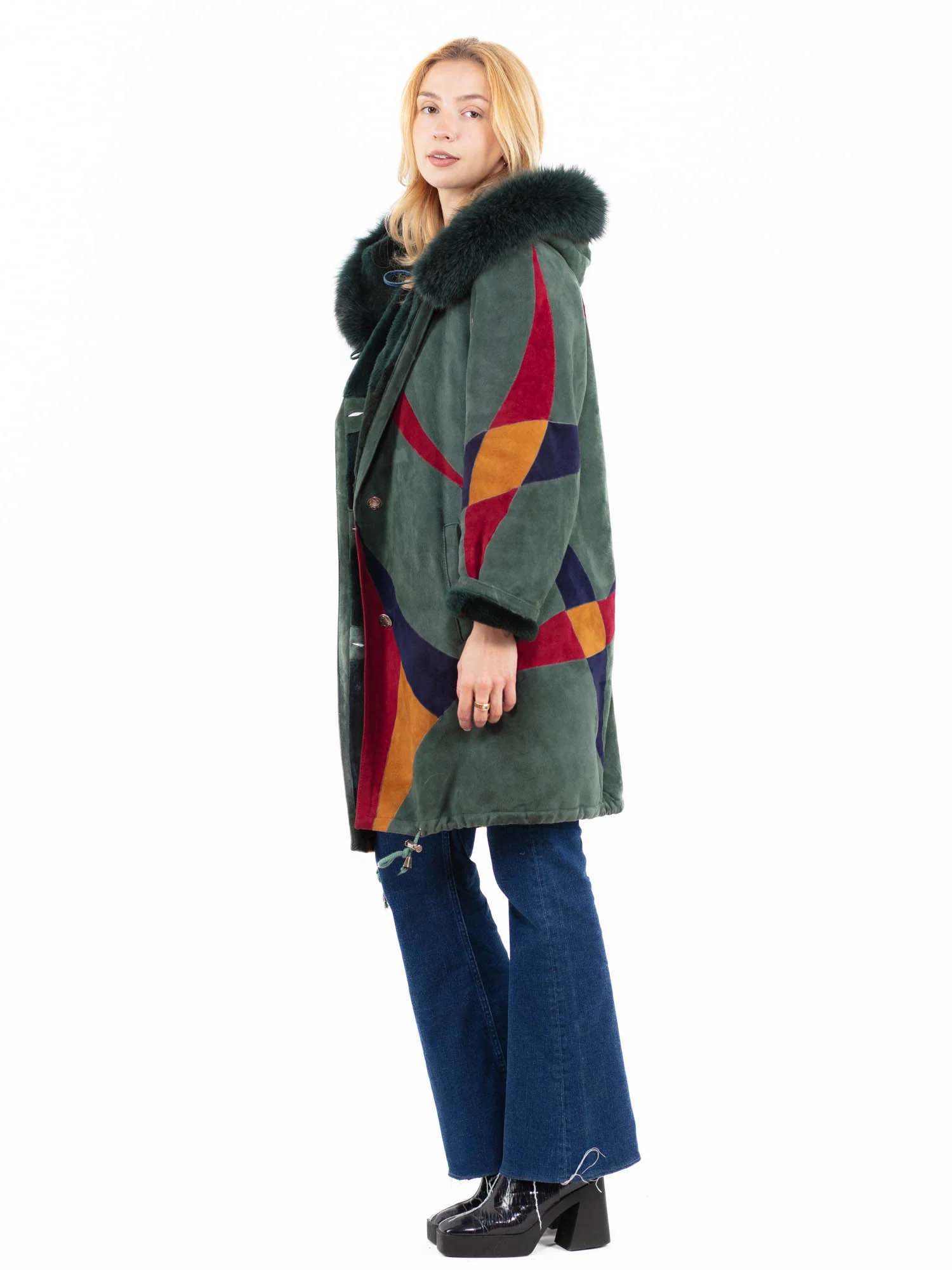 Colorful Sheepskin Coat