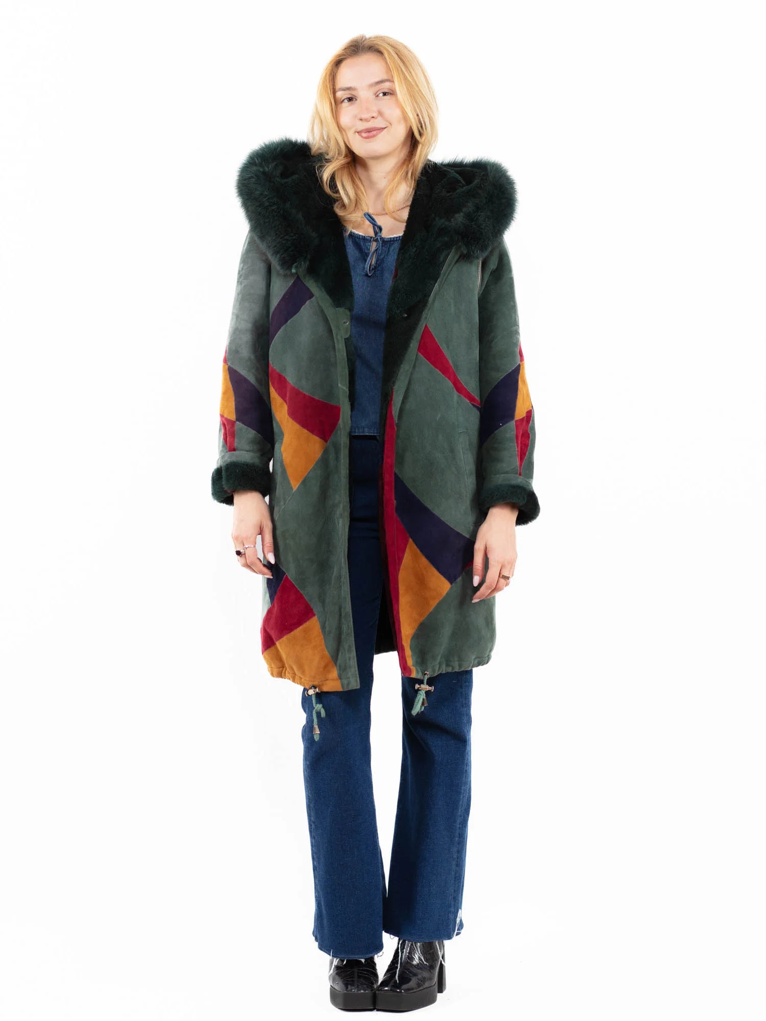 Colorful Sheepskin Coat