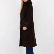 Dark Brown Long Sheepskin Coat