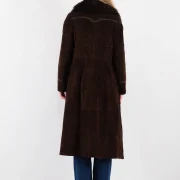 Dark Brown Long Sheepskin Coat