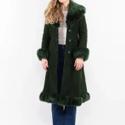 Dark Green Sheepskin Coat