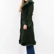 Dark Green Sheepskin Coat