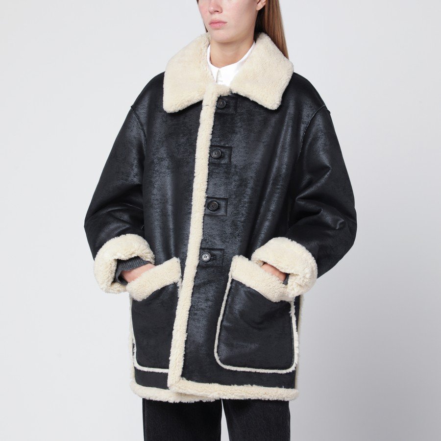 Diesel Leather Sheepskin Coat
