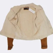 Dsquared2 Mens Coat Khaki With Sheepskin Collar