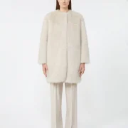 Faux Sheepskin Fabric Coat