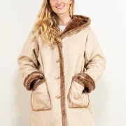 Faux Sheepskin Lined Coat