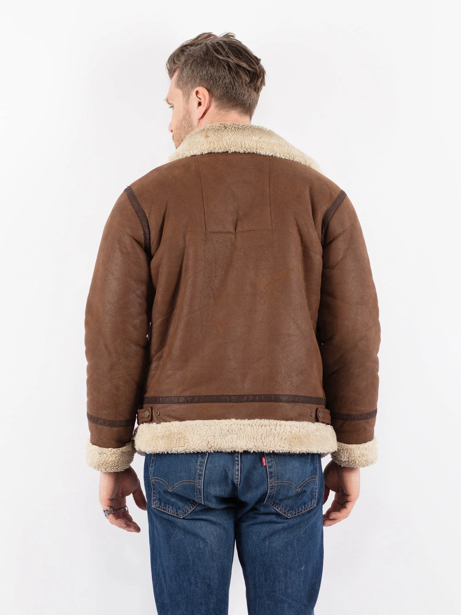 Faux Sheepskin Mens Jacket