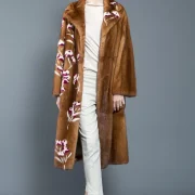 Floral Sheepskin Coat